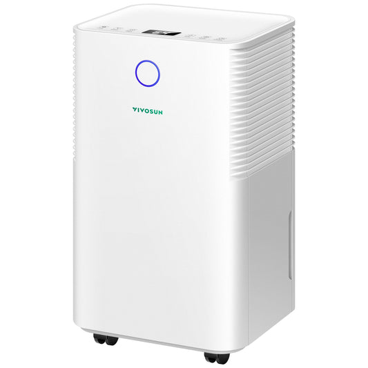 10l/23 Pint 2,000 Sq. Ft. Dehumidifier Ultra-Quiet Auto Defrost Dehumidifier Equipped With Smart Wifi App
