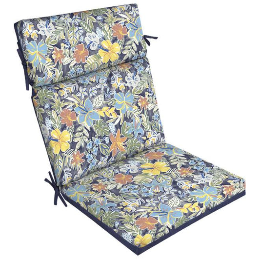 | High Back Patio Chair Cushion - 44-In - Watercolour/Blue | Rona